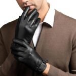 Gant Steampunk Cuir Noir Rétro Futuriste