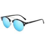 lunettes de soleil double pont chic noir avec verres bleus roas200 513 1