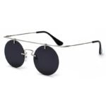 lunettes de soleil steampunk barre retro futuriste argent 107 1