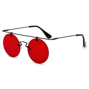 lunettes de soleil steampunk barre retro futuriste noir avec verres 725 1
