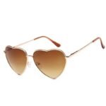 Lunettes De Soleil Steampunk Cœur Dorées