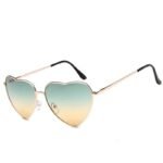 lunettes de soleil steampunk coeur vert retro futuriste or 217 1