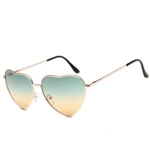 lunettes de soleil steampunk coeur vert retro futuriste or 217 1