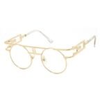 lunettes de soleil steampunk gothique pour hommes or avec verres 273 1