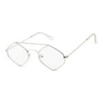 lunettes de soleil steampunk hexagonales pour femmes argent 495 1