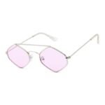lunettes de soleil steampunk hexagonales pour femmes argent 632 1
