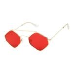 lunettes de soleil steampunk hexagonales pour femmes dore 590 1