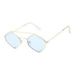 lunettes de soleil steampunk hexagonales pour femmes dore 771 1
