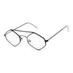 lunettes de soleil steampunk hexagonales pour femmes noir avec verres 925 1