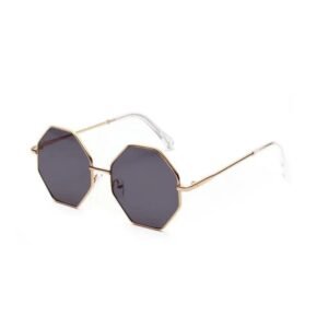 lunettes de soleil steampunk octogonales pour femmes or avec verres 109 1