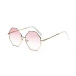 lunettes de soleil steampunk octogonales pour femmes or avec verres 545 1