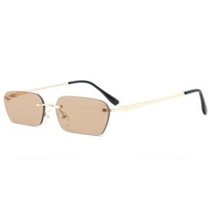 lunettes de soleil steampunk rectangulaires pour femmes or 307 1