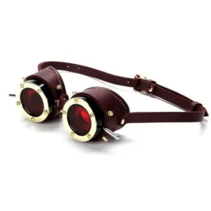 Lunettes Steampunk Goggles Unisex Mode Rétro Futuriste 2 Lunettes Goggles Steampunk