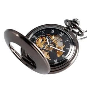Montre à Gousset en Acier Inoxydable Remontage Automatique 2 Montre à Gousset en Acier Inoxydable Remontage Automatique - ROAS300%