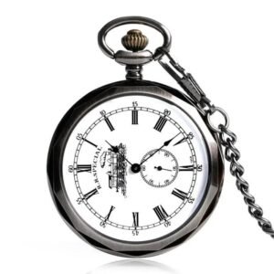 montre a gousset poche savonnette elegante noir roas300 327 1