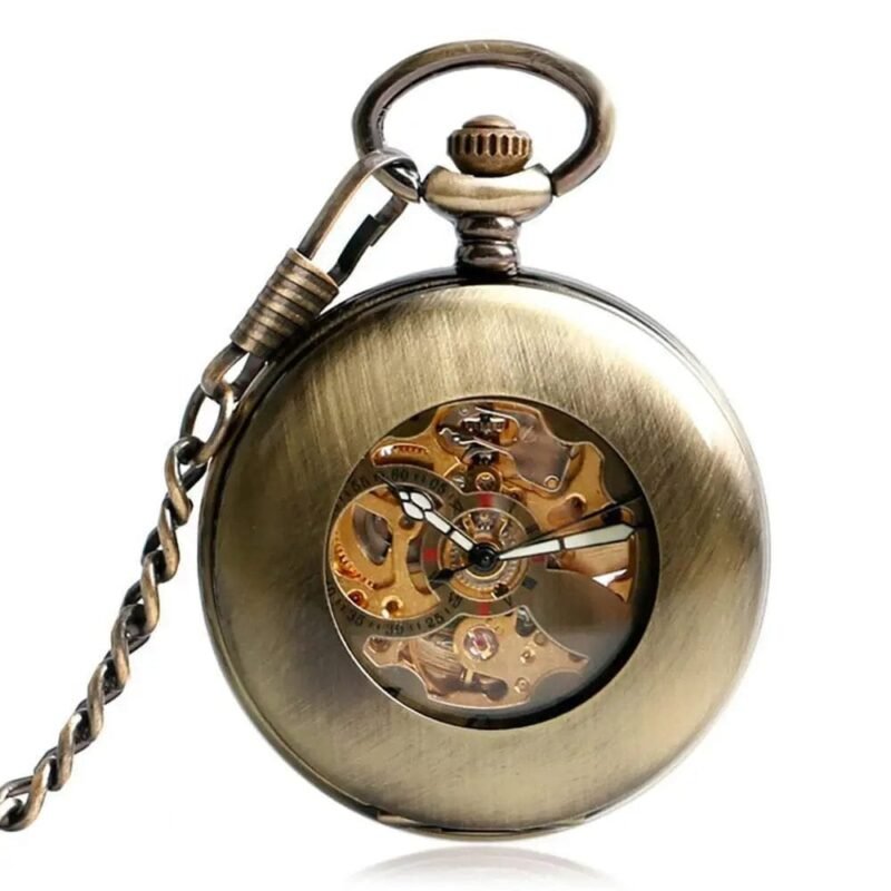 montre a gousset steampunk pour vivre pleinement bronze avec coffret 638 1