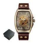 montre mecanique rectangulaire sophistiquee pour homme marron roas300 579 1