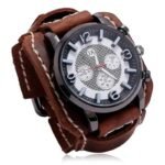 Montre Steampunk Punk Cuir Marron Homme
