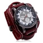 Montre Steampunk Punk Cuir Marron Homme