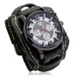 Montre Steampunk Punk Cuir Marron Homme