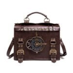 sac a main edition limitee marron steampunk avec rivets dores roas300 648 1