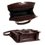 sac a main edition limitee marron steampunk avec rivets dores roas300 872 1