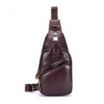 sac de poitrine en cuir pour essentiels a portee marron roas400 983 1