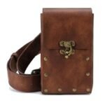 Sacoche Steampunk Vintage Marron Noir