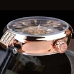 Montre Steampunk Squelette Femme Cuir Mécanique